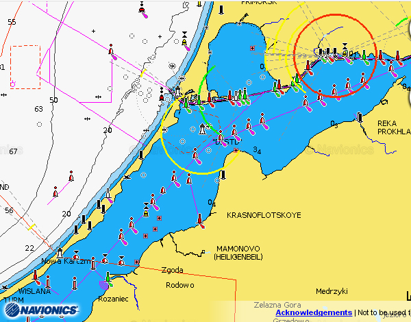 Карта глубин балтийское море
